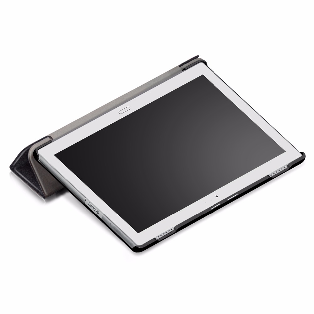 Voor lenovo tab 4 10 plus tb -x704f/x704n/x704l tablethoes voor lenovo tab 4 10 plus smart flip leren standaardhoes + stylus