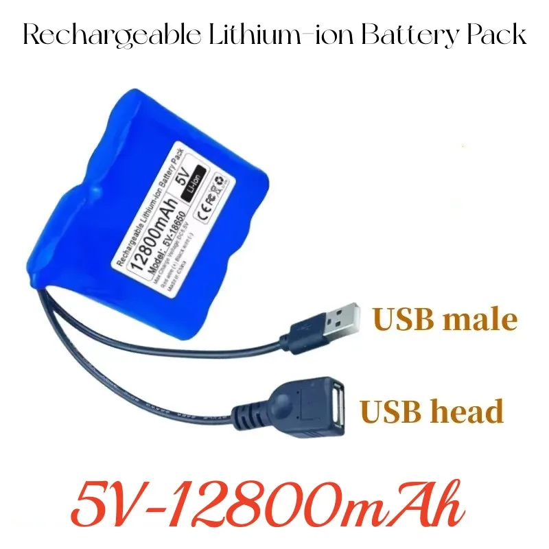 18650 Rechargeable Single Chip Microcomputer for 5V 6800mAh-12800mAh Lithium Battery Outdoor LED Lamp,USB Fan,Bluetooth Speaker