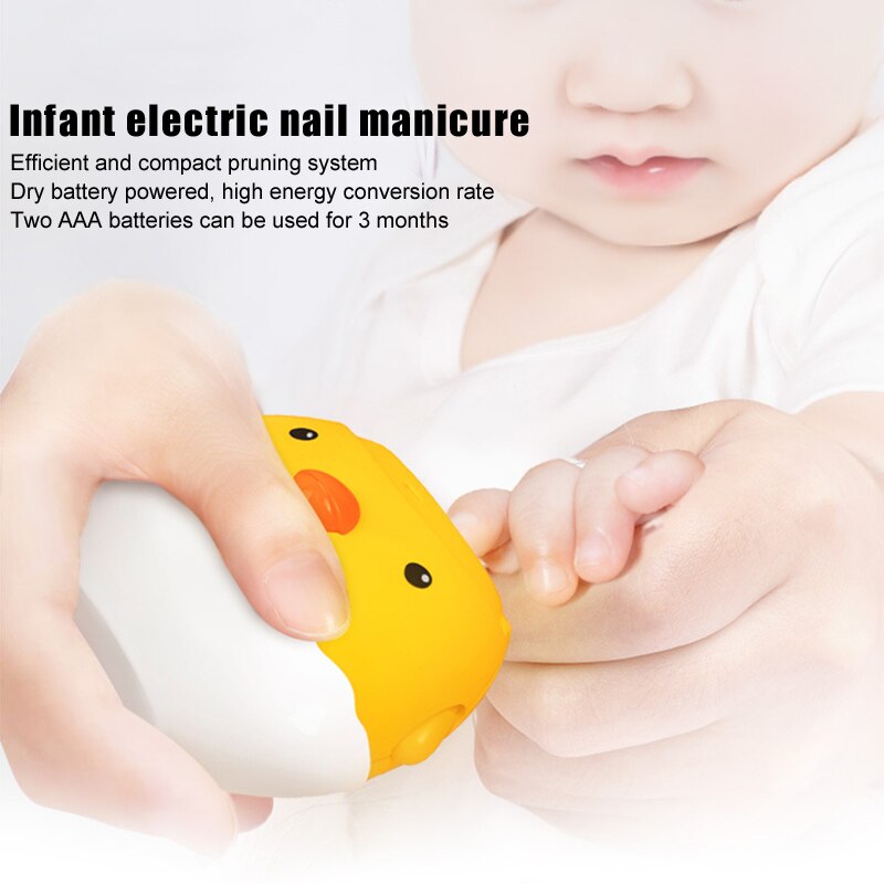 Cortauñas eléctrico automático para bebés pequeños, cortauñas y cortauñas suaves y silenciosos
