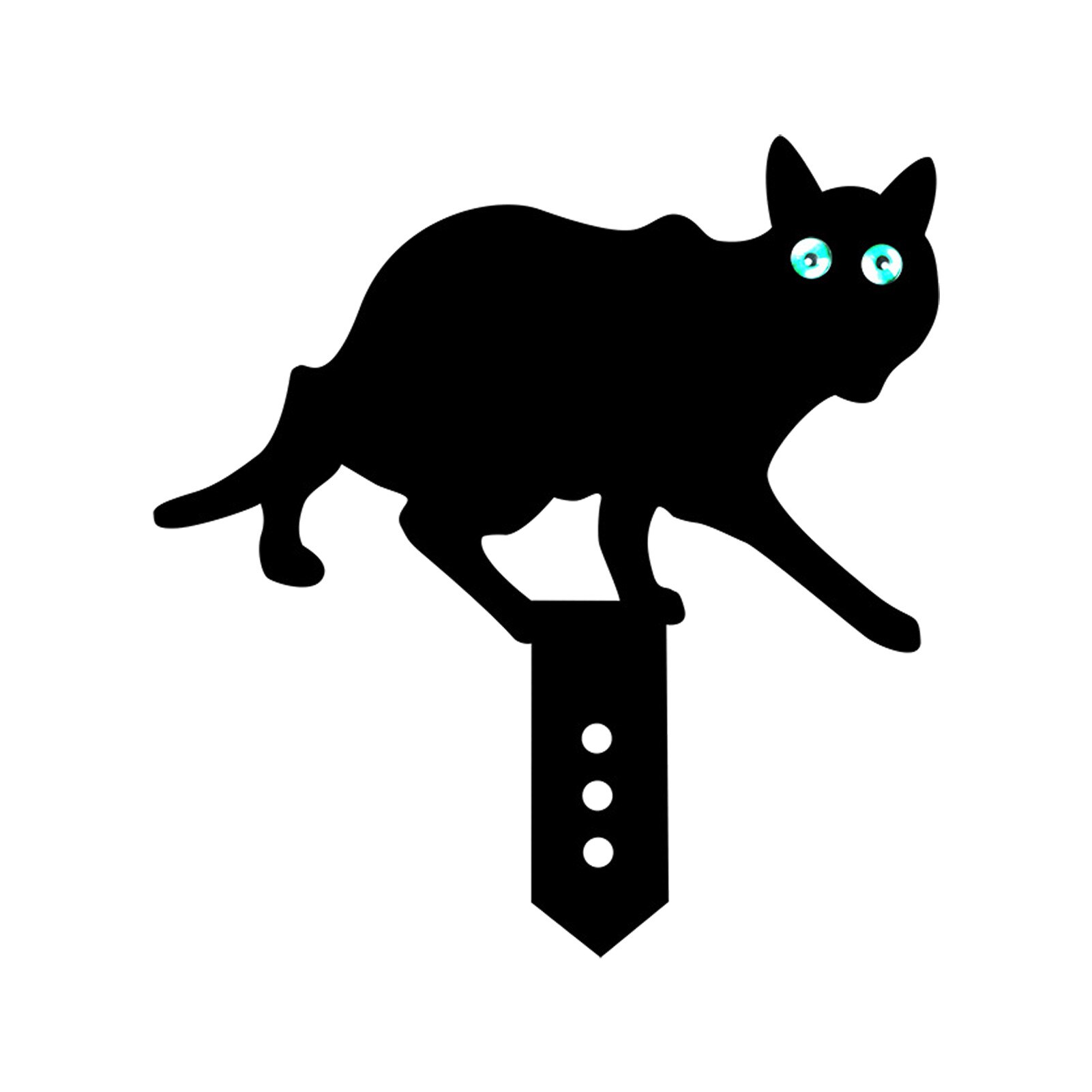 Black Cat Silhouette Stake Yard Art Acrylic Garden Decoration Cat Crafts Lawn Ornament For Courtyards Backyards Lawns Gardens: D