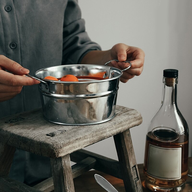 Oval Fried Chicken Dish Fast Food Bucket For Kitchen Restaurant Party Supplies K0AB