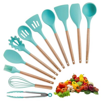 Silicone ustensiles de cuisine ensemble cuisson pelle cuillère outil cuisson ustensiles de cuisine Gadgets de cuisine spatule cuillère ustensiles de cuisine outils de cuisine