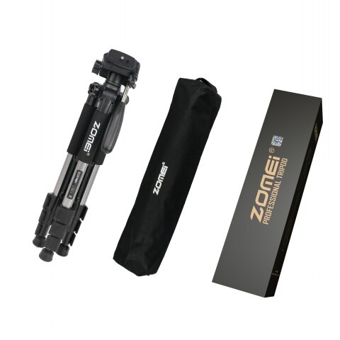 ZOMEI Q111 Aluminium Professionelle tragbar Reisen Aluminium Kamera Stativ &Ampere; Pfanne Kopf für SLR DSLR Digitalkamera: Silber