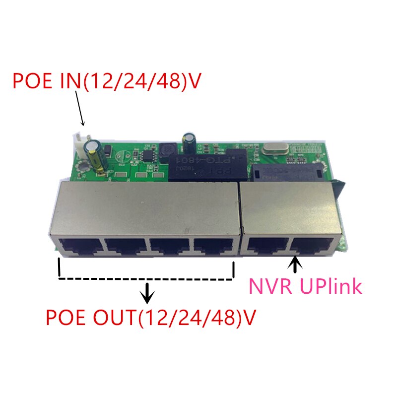 POE12V-24V-48V POE12V/24V/48V POE OUT12V/24V/48V poe switch 100 mbps POE posb; 100 mbps su collega pomodanatura; poe ha alimentato il NVR del commutatore