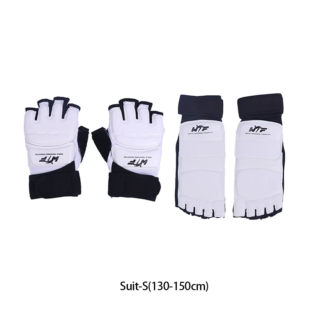 1 Juego de guantes de cuero para pies de Taekwondo, Protector de tobillo para Karate, boxeo, artes marciales, calcetín, entrenamiento, equipo de Protección deportiva: Rojo