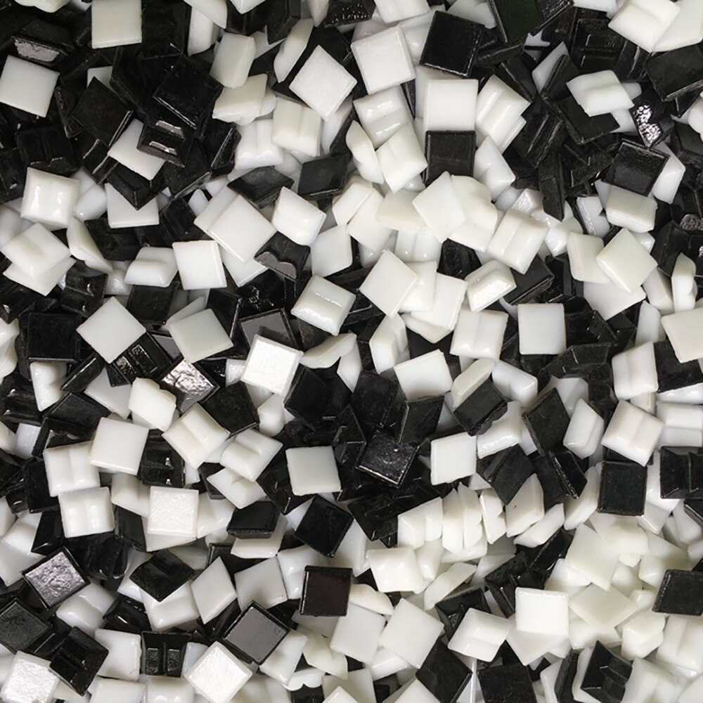 Lychee Life Multicolor Glass Mosaic Tile Square Mosaic Tiles DIY Arts Crafts Making Material: 9