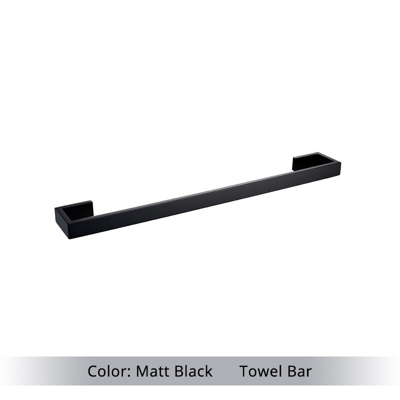 Soporte de papel higiénico pulido, ganchos para Toalla de baño, Kit de accesorios, barra de acero inoxidable, montaje de pared del dormitorio, conjuntos de herramientas de baño: MB-Towel bar