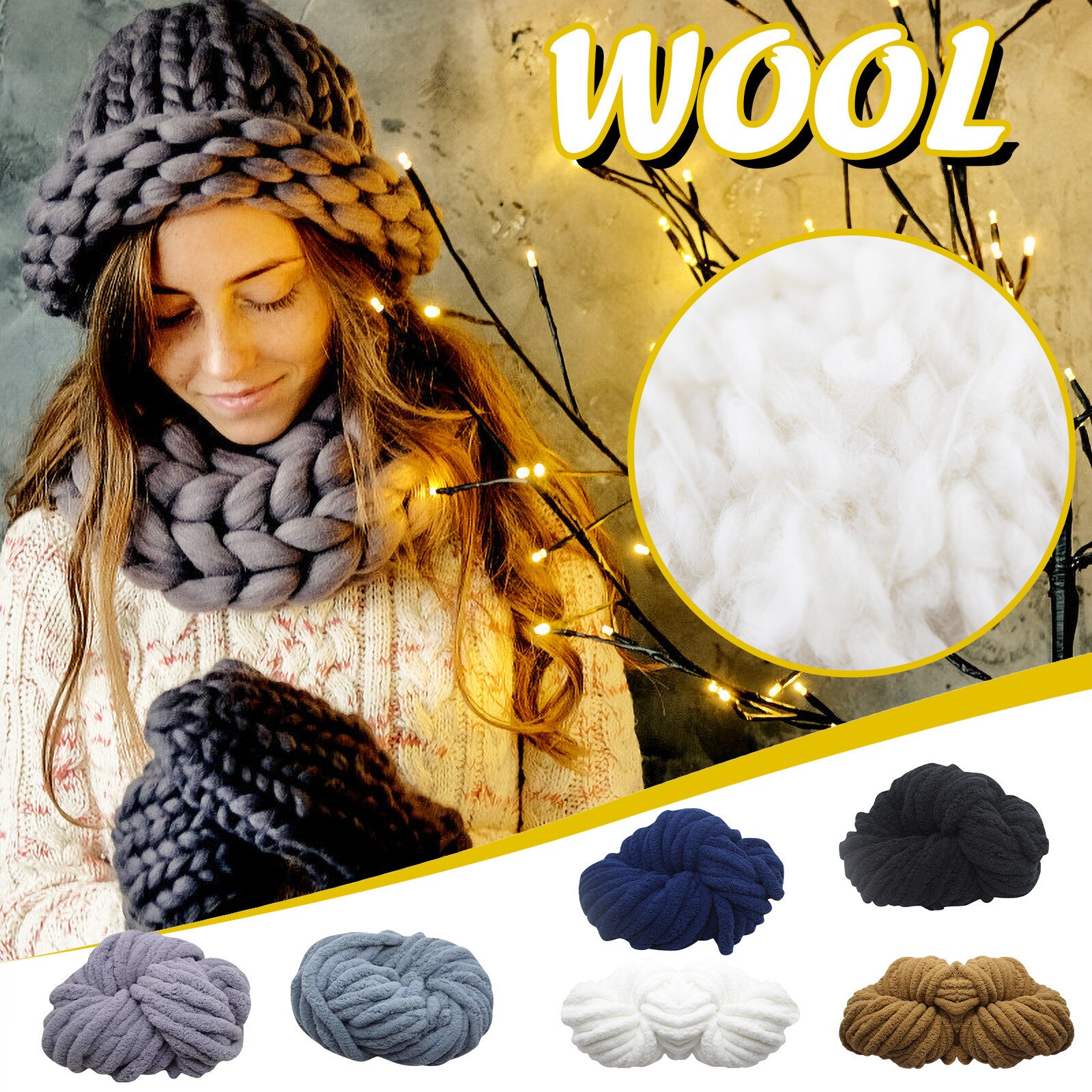 Multicolor Vilten Wol Fiber Diy Voor Vinger Breien Haken Vilten Maken Tapijten Deken Ambachten Wol Voor Handwerken Garen # G