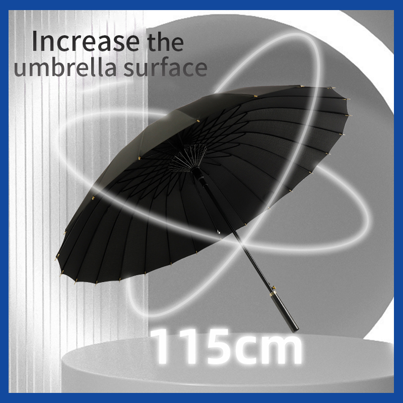 Musan 24 Ribs Long Handle Female UV Umbrella Parasol for Men Integrated Button Automatic Large Wind-Resistant rain umbrella