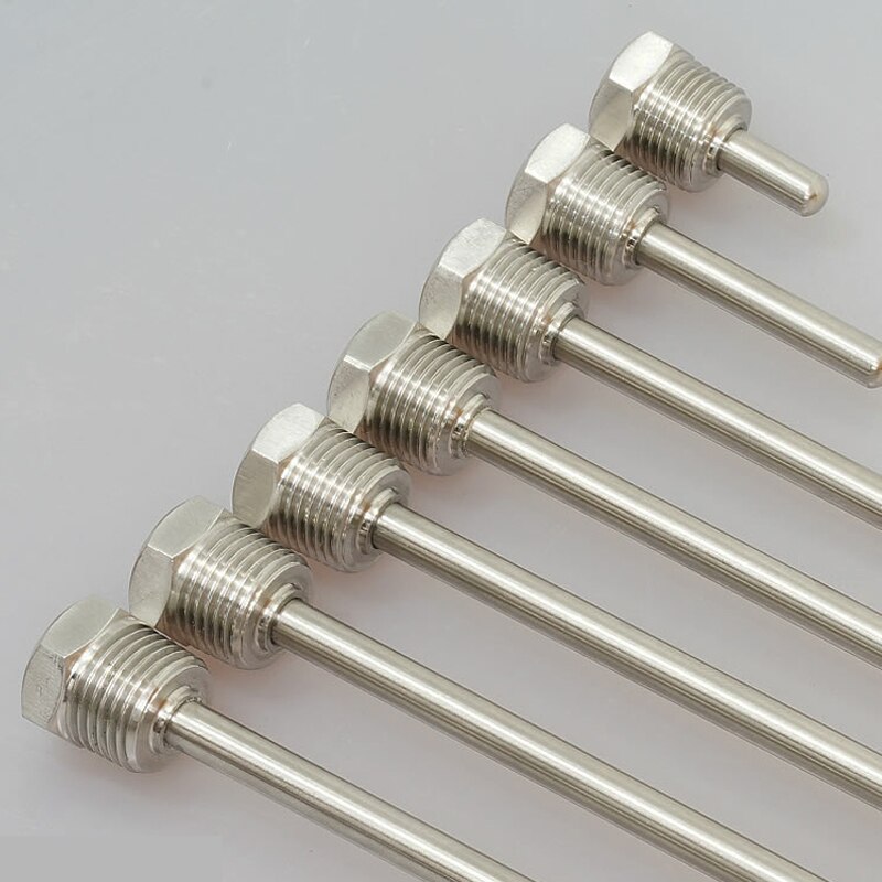 130mm termobrønner, gjenger 1/2 "  (dn15)  rustfritt stål 304 vanntette soltemperatursensor