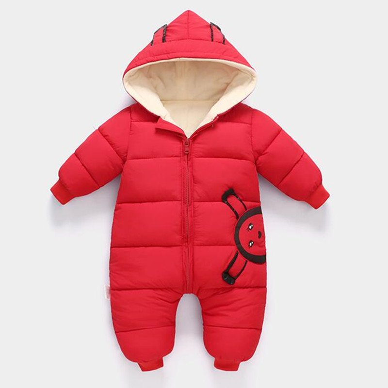 Winter Baby Jongens Meisjes Jas Kleding Pasgeboren Sneeuw Wear Overalls Warm Velet Hooded Down Parka Kleding Peuter Snowsuit Jumpsuit