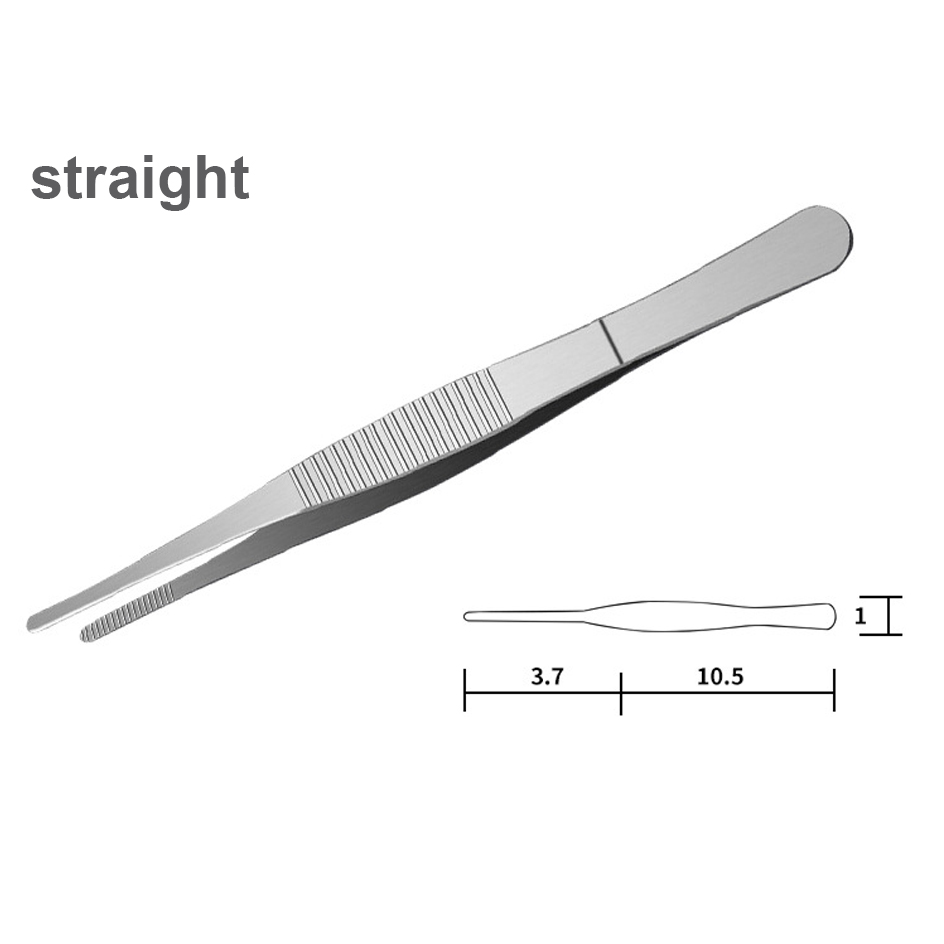 1pc Watch repair tool stainless steel straight curved tweezer watchmaker detail repair tools for mechanical quartz: BRONZE