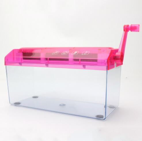 1 pcs Mini Blue Shredder Crusher Destroyer Paper Documents Cutting Machine: A4 red