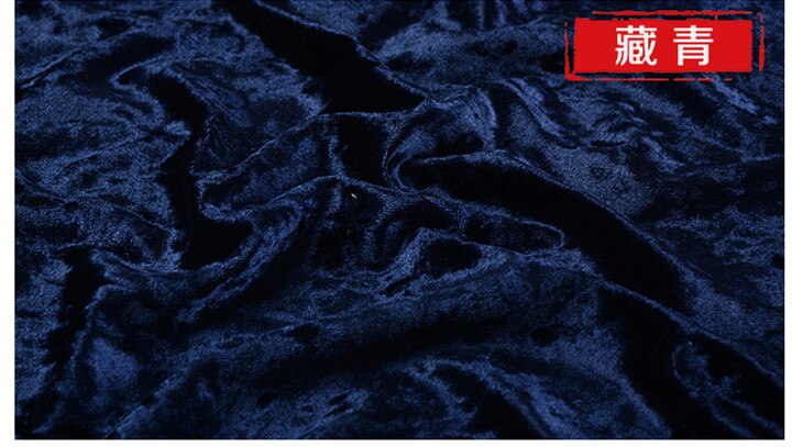 Tissus en velours doré 100x160cm | Tissu pour vêtements, bricolage, patchwork de couture, tissu fait main: navy blue