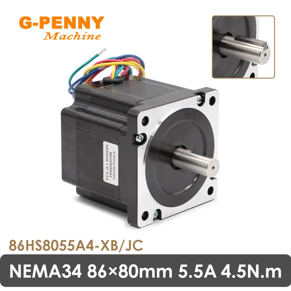 Motor paso a paso NEMA34 86HS8055A4 5.5A 4.5N.m 4 cables Hybird CNC motor paso a paso para máquina CNC Motor paso a paso para impresora 3D