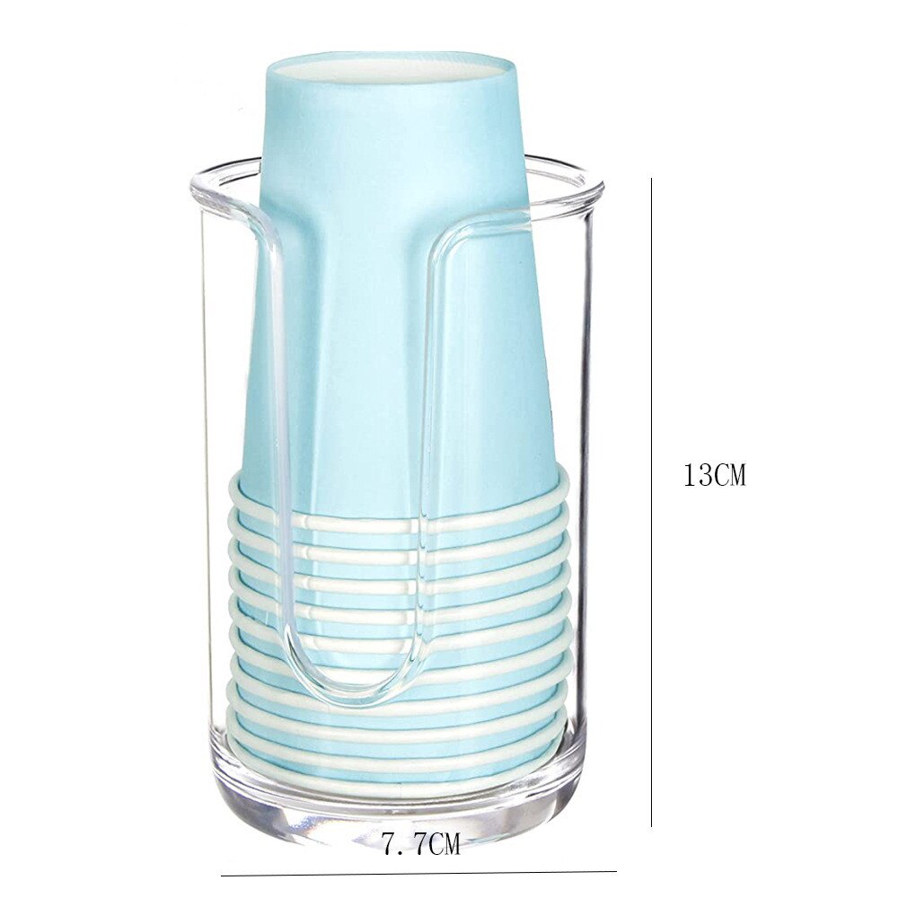 Wegwerp Bekers Dispenser Plastic Bekerhouder Voor Water Dispenser Cup Opbergrek Cups Container Met Bamboe Deksel