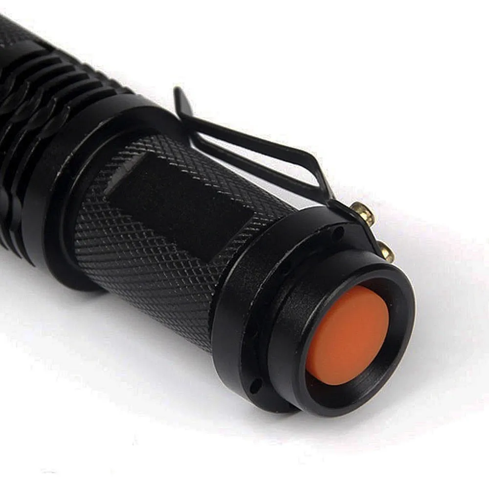 Nueva Mini linterna LED CREE Q5 de 2000 lúmenes AA/14500 linterna de enfoque con Zoom ajustable linterna impermeable para exteriores