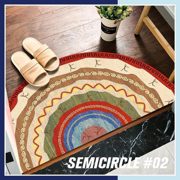 Halfronde Vloer Tapijt Mat Anti-Slip Tapijt Zachte Vloer Deur Mat Househould Badkamer Woonkamer Keuken Wc Voet Pad: 50x100cm / Number 2