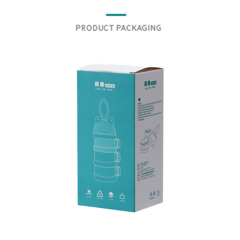 3 Layer Cute Frog Milk Powder Formula Dispenser Children Food Storage Container Storages Tank Baby Food Feeding Storage Box