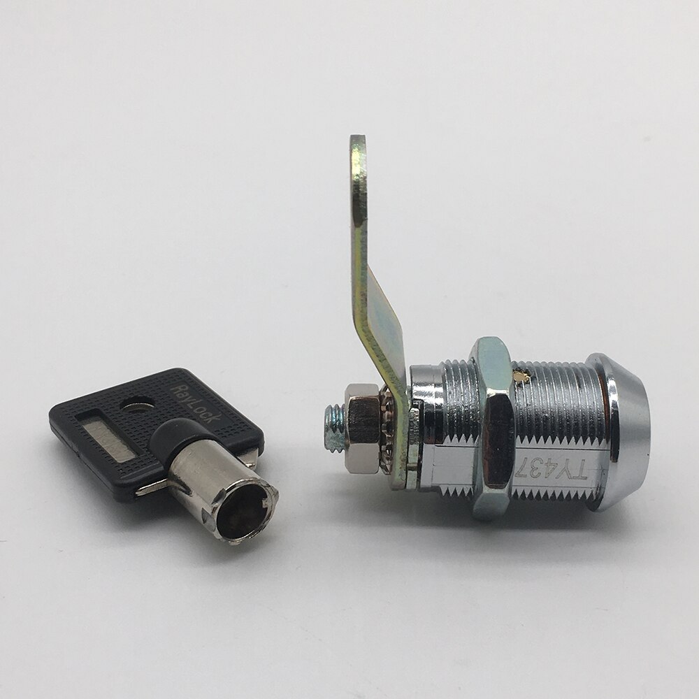 10 pieces 27mm keyed differently chrome plated round key safety box cam lock