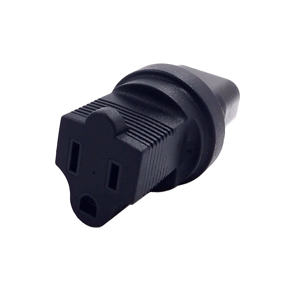 USA NEMA 5-15R to IEC 60320-C14 Travel Power Adapter American 3 Prong Receptacle To C14 Power Converter Connector Industrial Gra