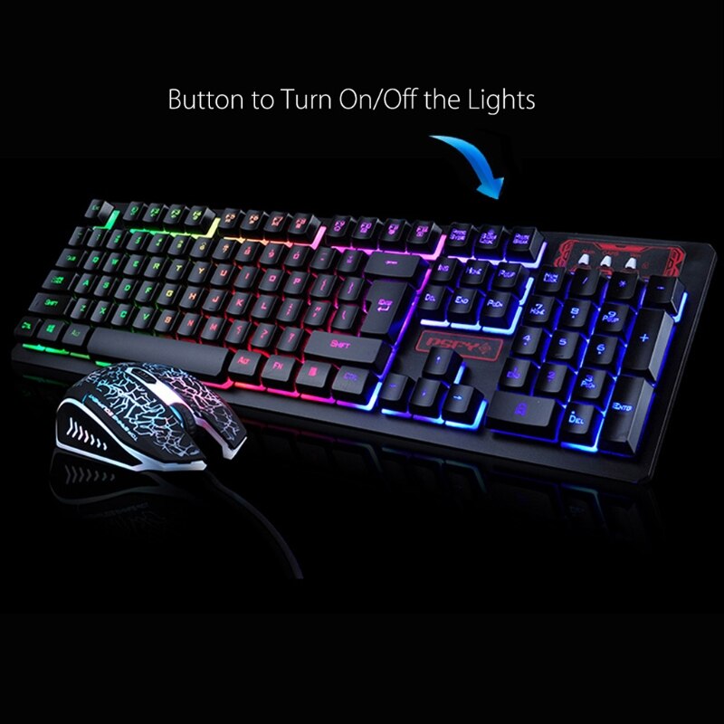 Mechanical Keyboard Wired Backlit Gaming Keyboard 104 Key Anti-ghosting Blue Red Brown Switch For Game Laptop PC