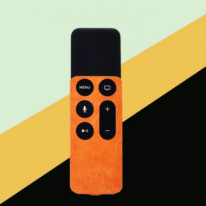 Oranje Afstandsbediening Covers Pu Bescherm Case Skin Cover Voor Apple Tv 4 Afstandsbediening