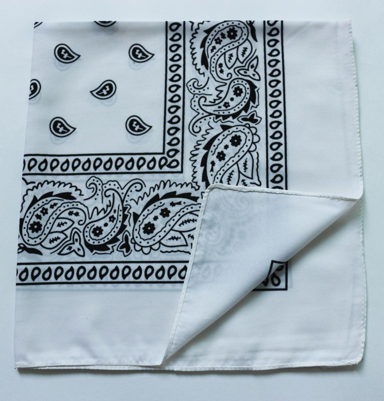 55 Cm Paisley Bandana In Sport Sjaal Polyester Hoofdband Voor Jongen/Meisje Hoofddeksels: WHITE
