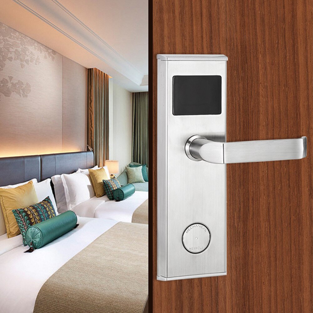 Electric Lock RFID Card Stainless Steel Door Lock Smart Door Lock For Hotel Apartment 118E-Y-S2