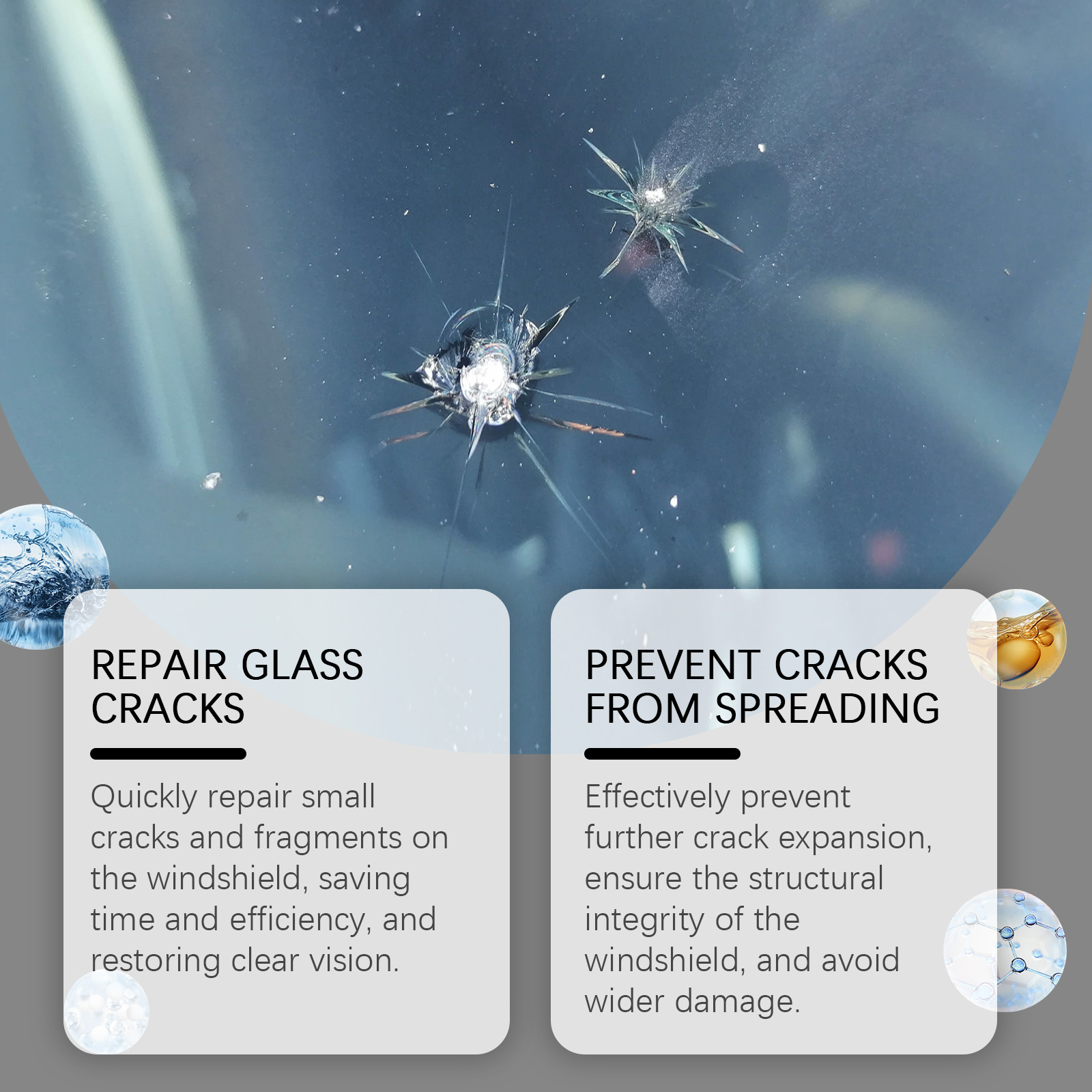 30ml kit de resina para reparo de vidro de carro, nano fluido de reparo de vidro automotivo, kit de ferramentas para rachaduras em resina de para-brisa de carro, fluido de reparo de janela de carro