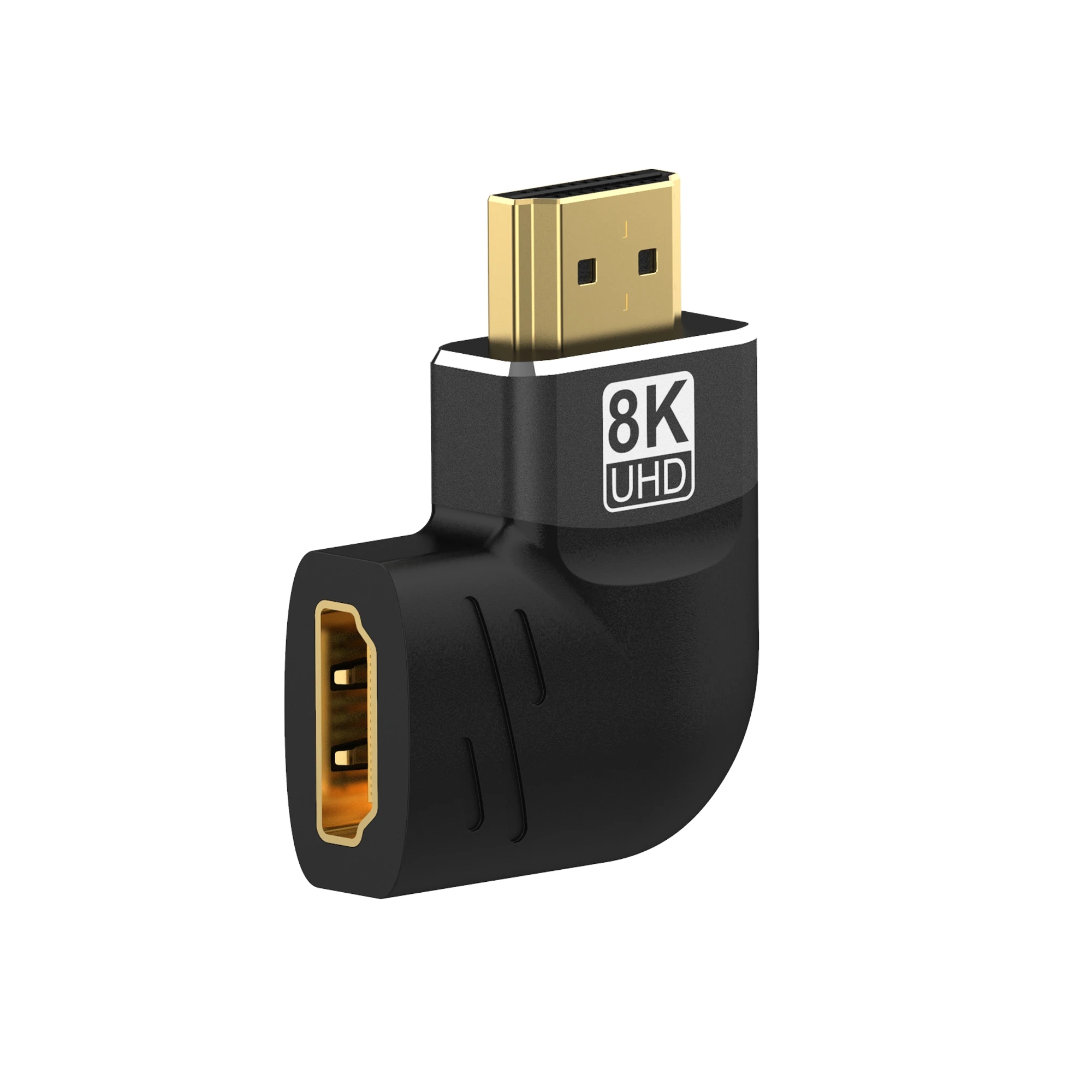 HDMI 2.1 Adapter 90 Graden 270 Graden HDMI Man-vrouw 8K 60Hz 4K 120Hz 48Gbps HDR Video voor Laptop HD TV Projector Adapter: Grey / < =0.5m