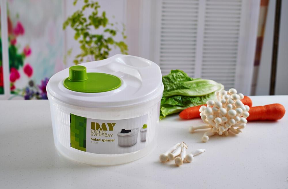 1 unidad de ensalada Spinner lechuga verde lavadora frutas verduras secadora desagüe Crisper filtro para lavado cocina de hojas de secado XB 106