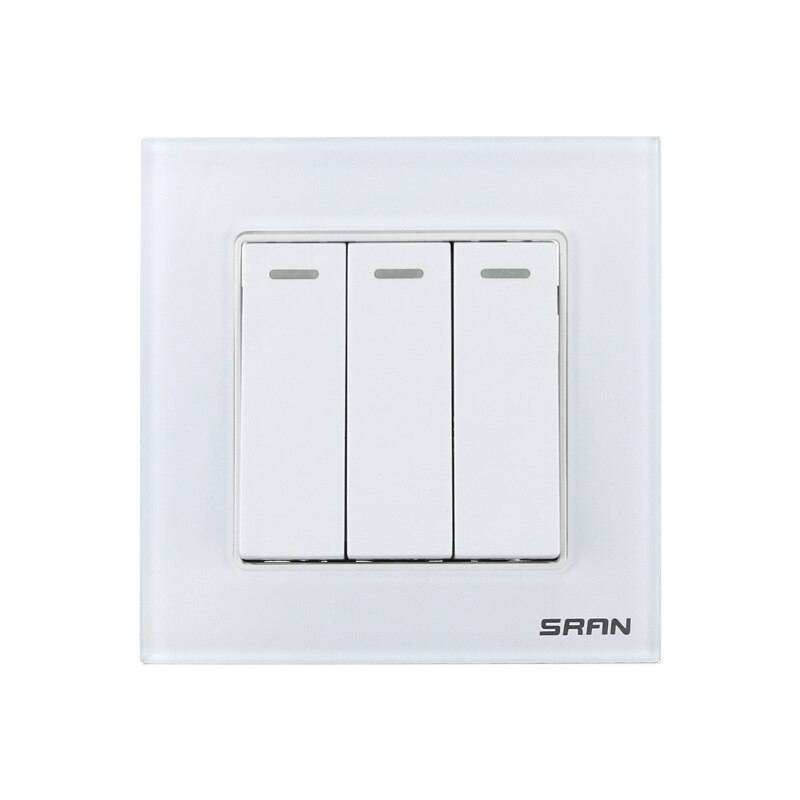 electrician wall triple open single control switch keyboard type 86 three-position light power switch panel