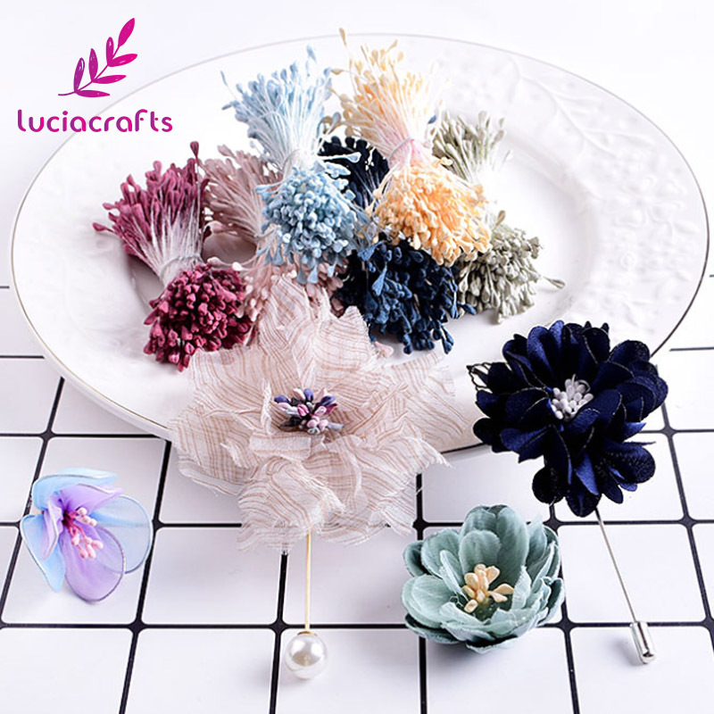 576 st 1mm matt vita dubbla huvuden blomma ståndare pistill diy kakor bröllop dekoration scrapbooking hantverk  d0404