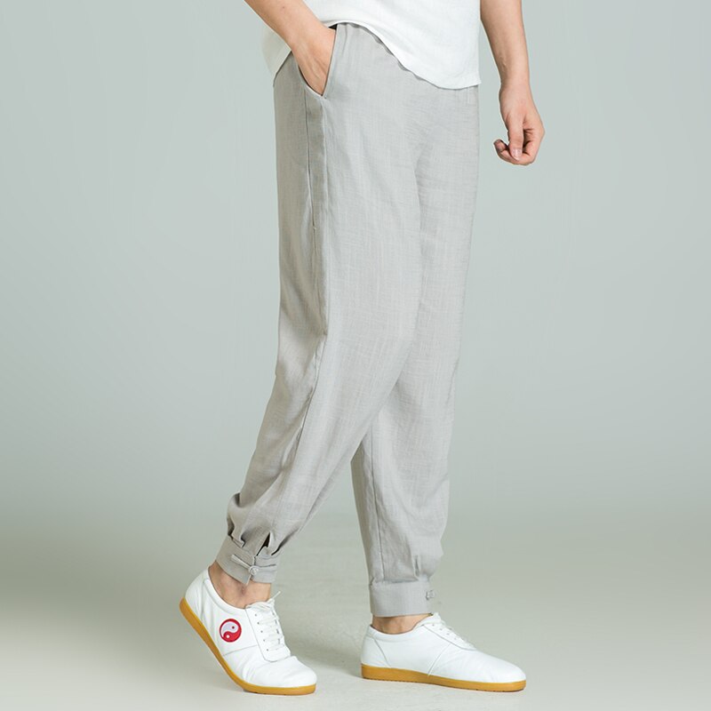 Tai Chi Pants Martial Art Trousers Gray Black Colors