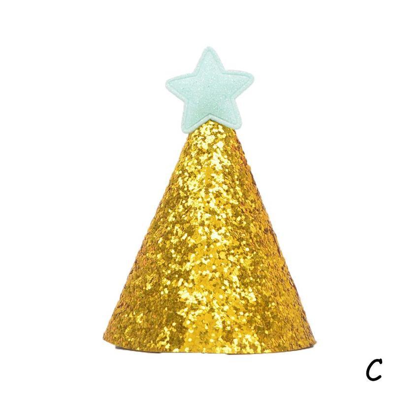 Glitter Cloth Glitter Party Hat Crown Hat 1pc Birthday Party Hat Glitter Hat For 2 3 Year Old Baby Boy Girl Birthday Party: C