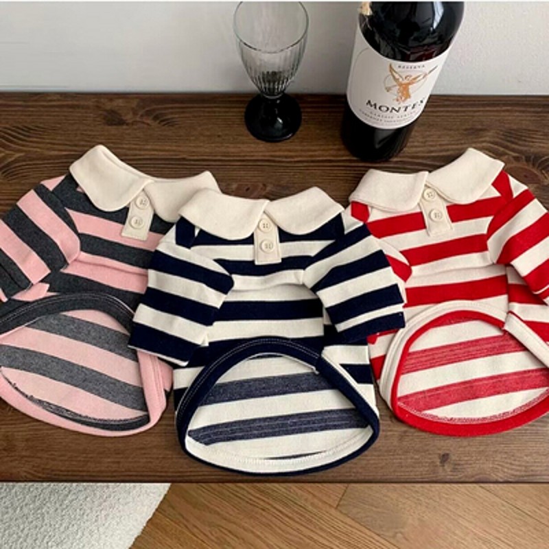 Mode Hond Gestreept Shirt Zomer Puppy Kleding Leuke Kat Vest Ademend Hond Dun Shirt Huisdier Kitten Kleding Chihuahua Kleding