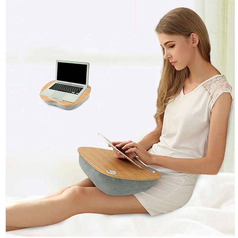 Laptop Tafel Multifunctionele Knie Schoot Bureau voor 14 inch Computer Telefoon Flip Draagbare Outdoor Hoofdsteun Kantoor Thuis Dutje Kussen