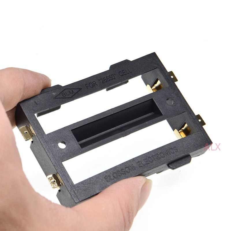 1PCS 2x 26650 battery holder smd smt Batteries case Storage Box With Bronze Pins 2 slot 2*26650 Rechargeable Battery Shell