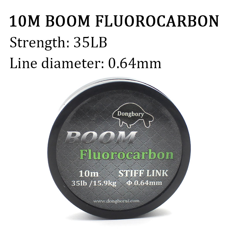 Karpe fiskeri kroglink bom fluorocarbon stiv link karpe linje metode feeder fiskeri karpe grov fiskeredskab: 35lb