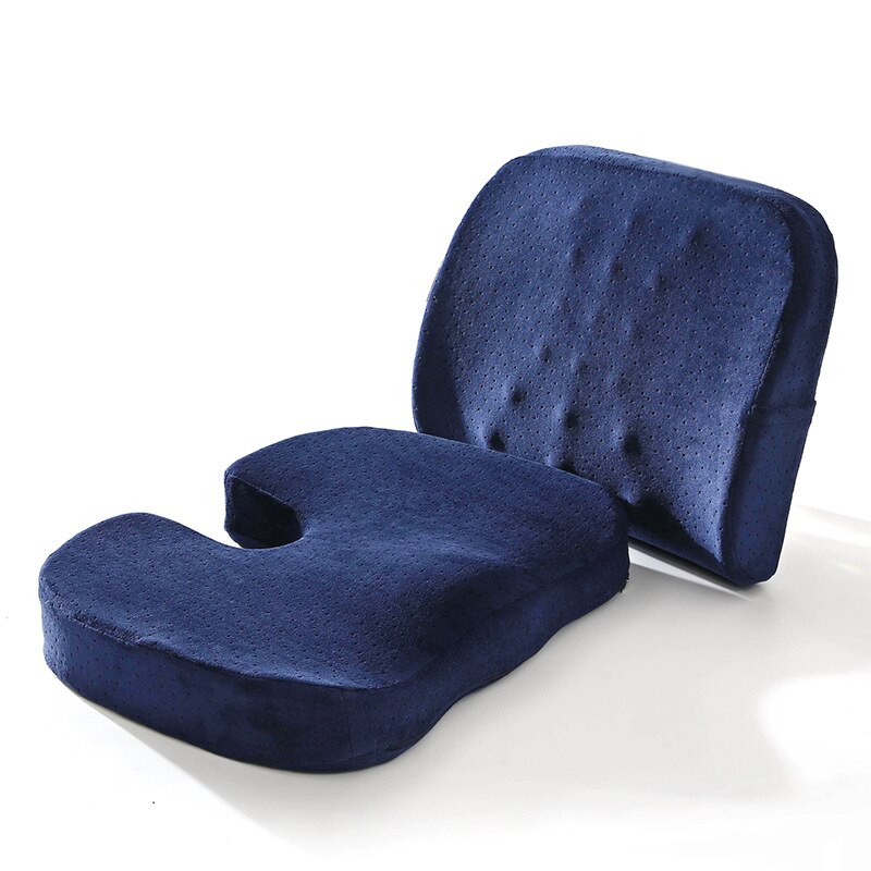 Tailbone Pain Pillow and Back Support Set Chair Beauty Hip Hemorrhoid Pad Reduce Tailbone Pressure Relieve Lower Back Pain