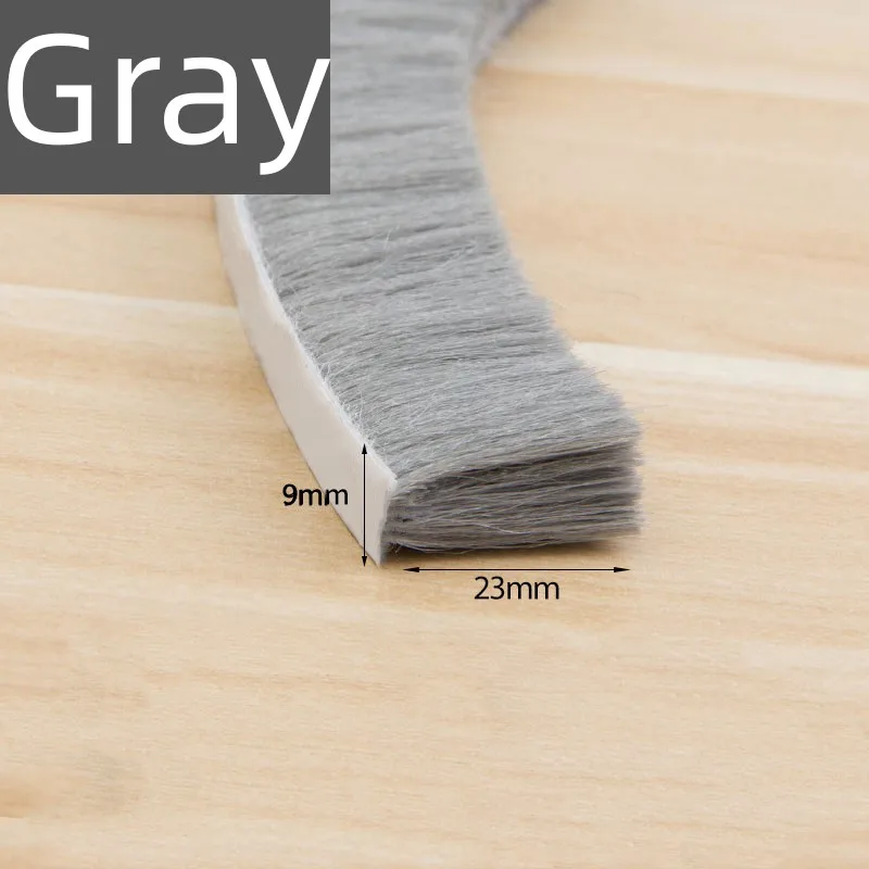 5/10M Self-adhesive Sealing Brush Strip Door Window Weather Stripping Soundproof Dust Sealing Strip Door Gap Filler Gasket