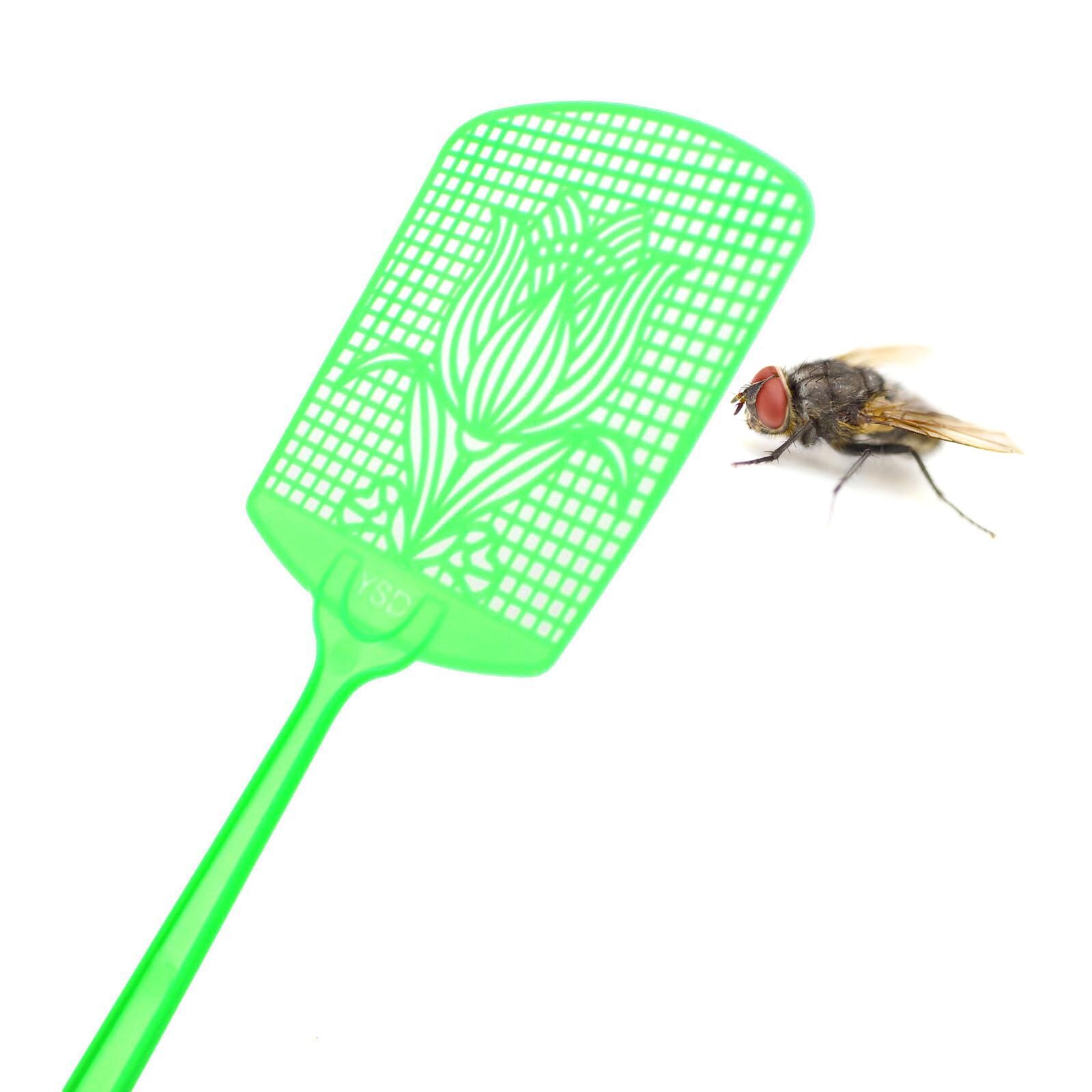 Multifunction Fly swatter Plastic Fly-swatter Portable Home Flexible and durable About 42.5cm*12cm Color random DIY Toy