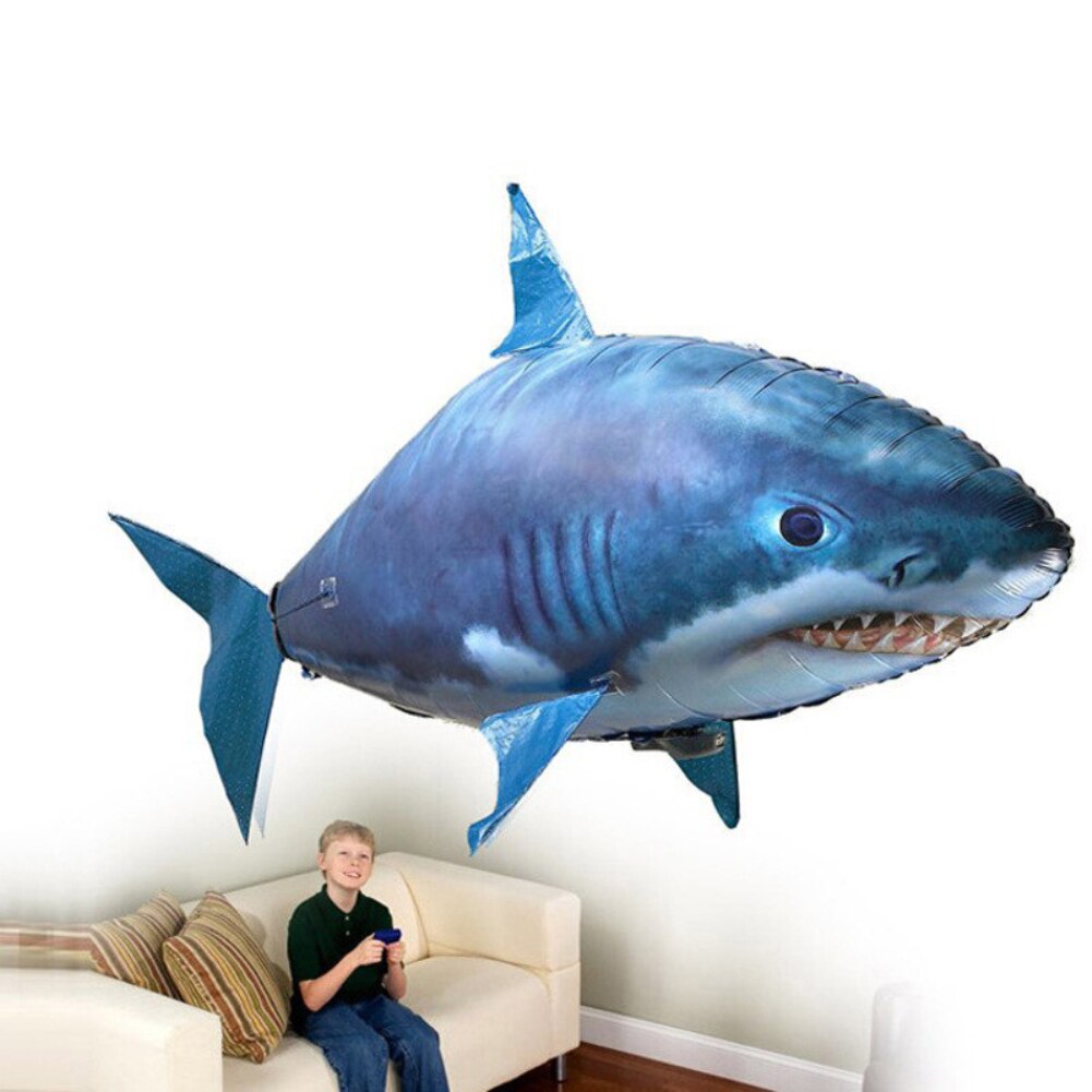 Giant Remote Control Flying Fish Shark Clownfish Electric Air Inflatable Flying Fish Party Decoration RC Animal Toy