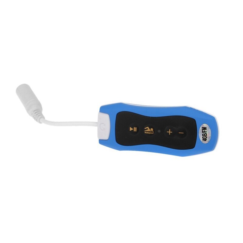 Reproductor de MP3 impermeable IPX6, 4GB, Radio FM para nadar, correr bajo el agua, trotar, SPA, auriculares con gancho para la oreja: Default Title