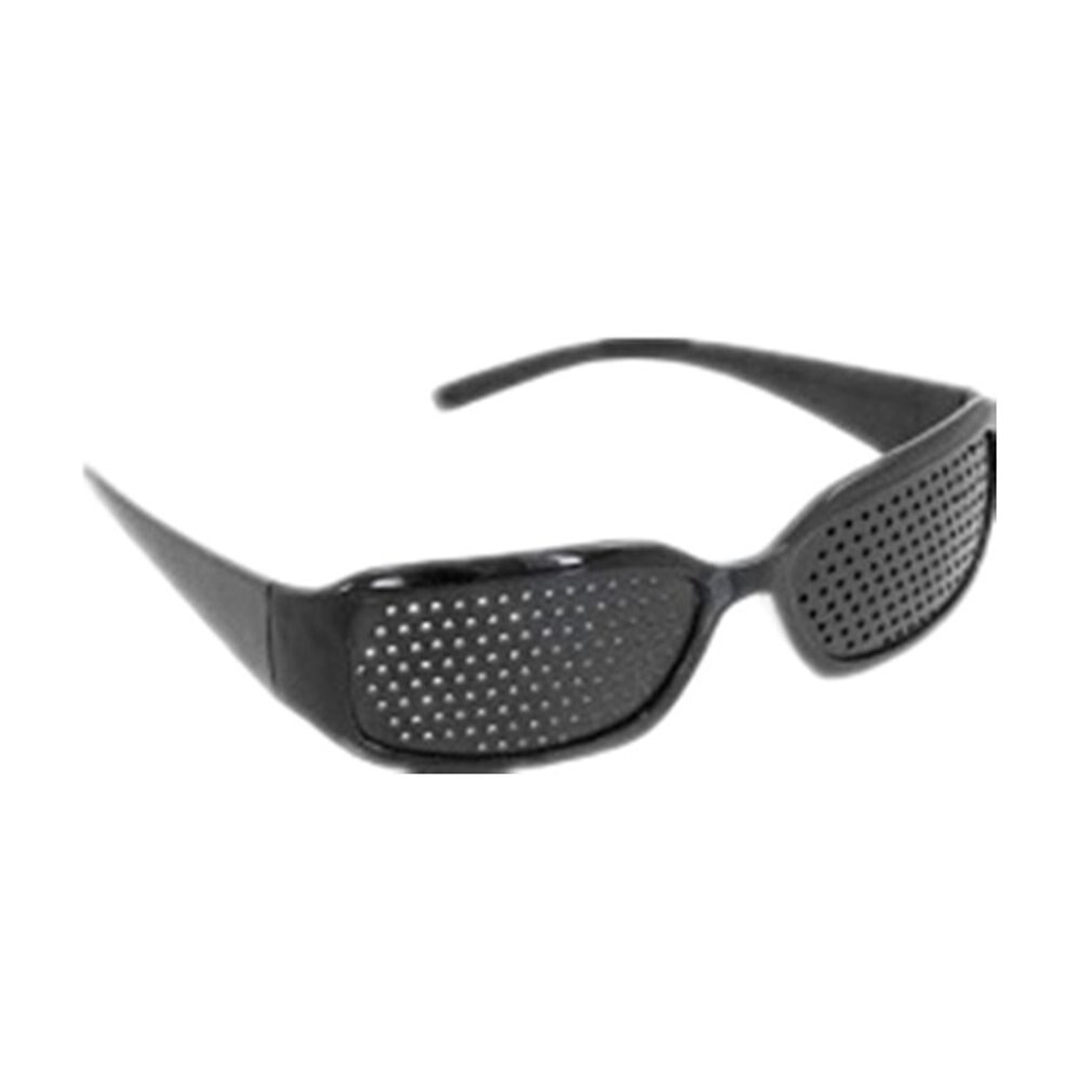 Black Unisex Vision Care Gaatjes Eye Oefening Brillen Gaatjes Bril Gezichtsvermogen Te Verbeteren Plastic