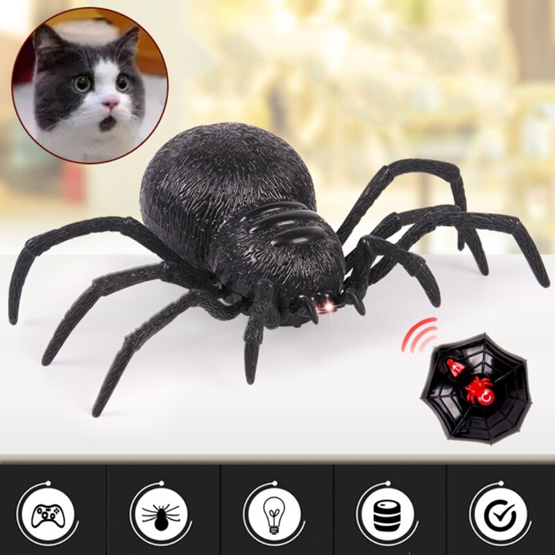 2 Kanaals Rc Simulatie Elektrische Spider Model Speelgoed Halloween Spoof Eng Props Q6PD