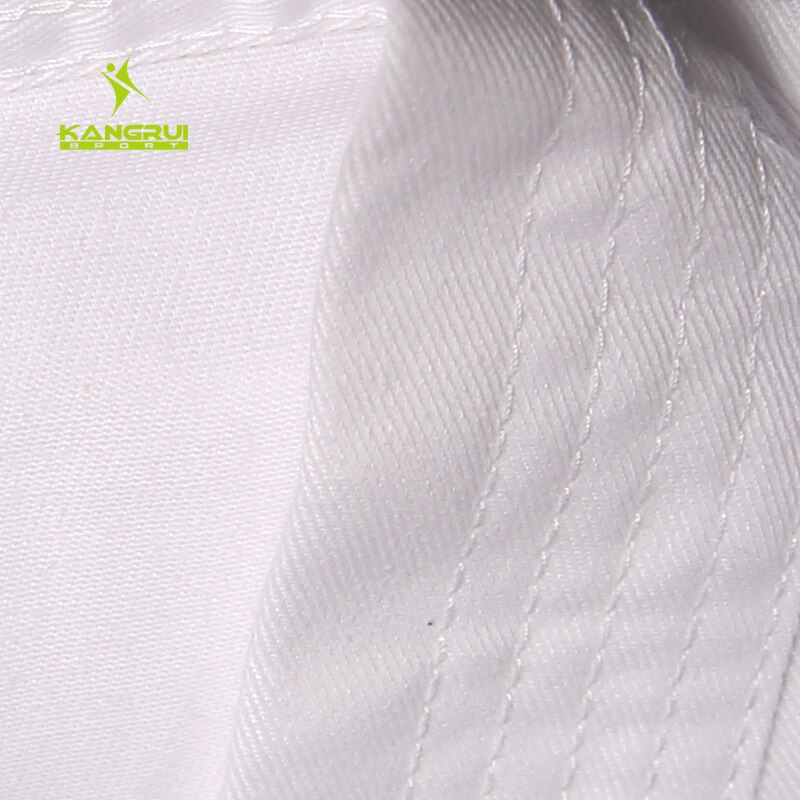 Billig bra barn vuxen karate uniform dräkt wtf taekwondo kickboxning mma kampsport träningskläder dobok bomull