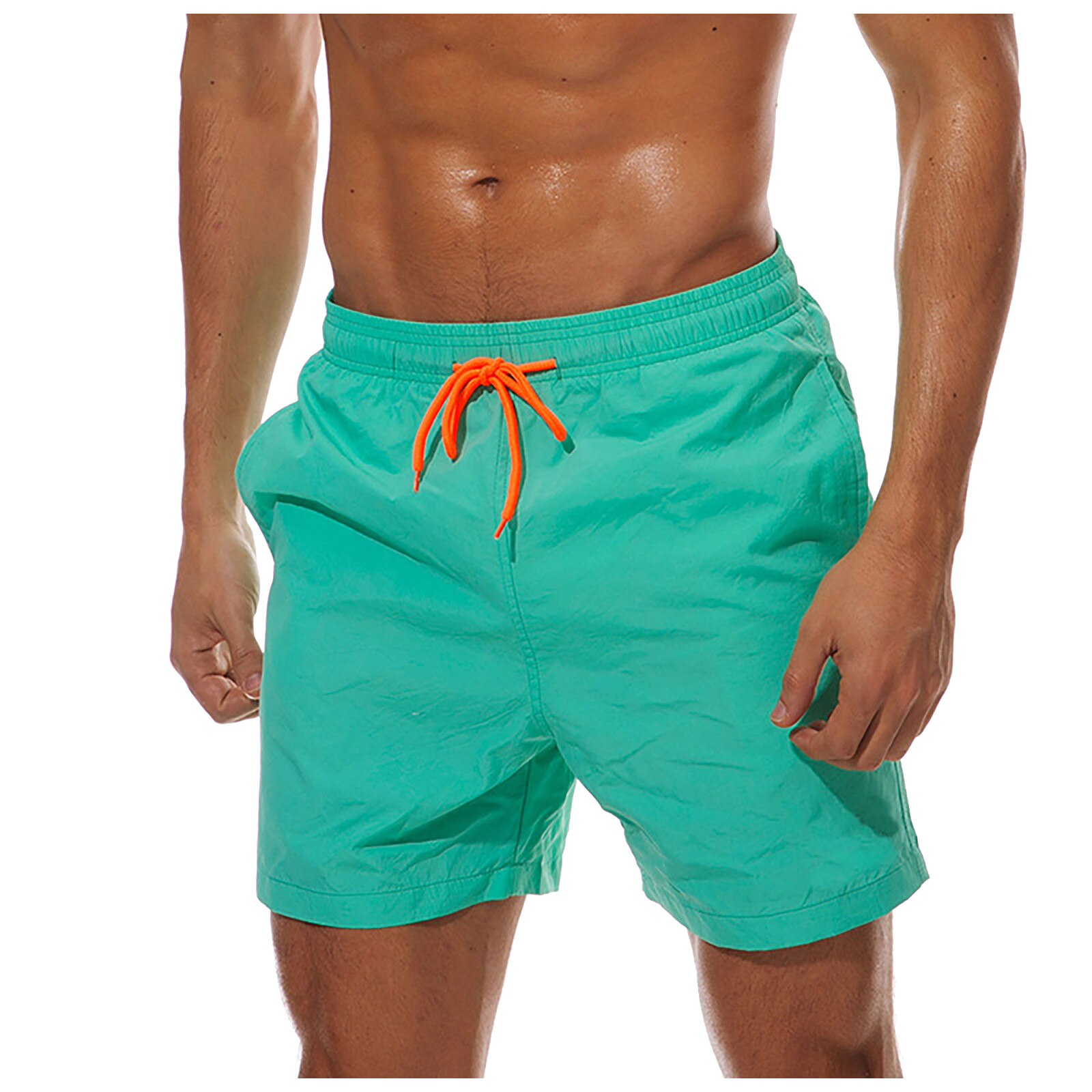 2021 calções masculinos verão de secagem rápida confortável beachwear calções masculinos plus size cor sólida natação curto beachwear praia shorts