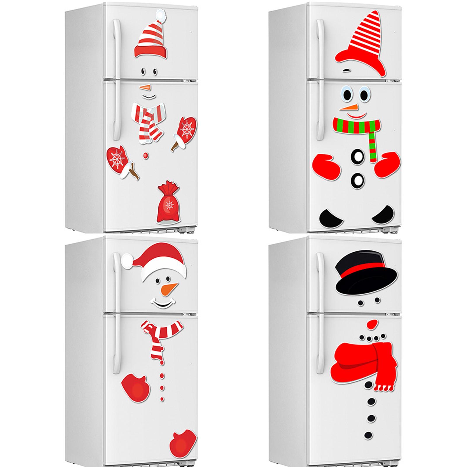 Kerstmissneeuwman Uitdrukking Magnetische Waterdichte Koelkast Garagedeur Sticker Kerst Decoraties Voor Huis Рождество